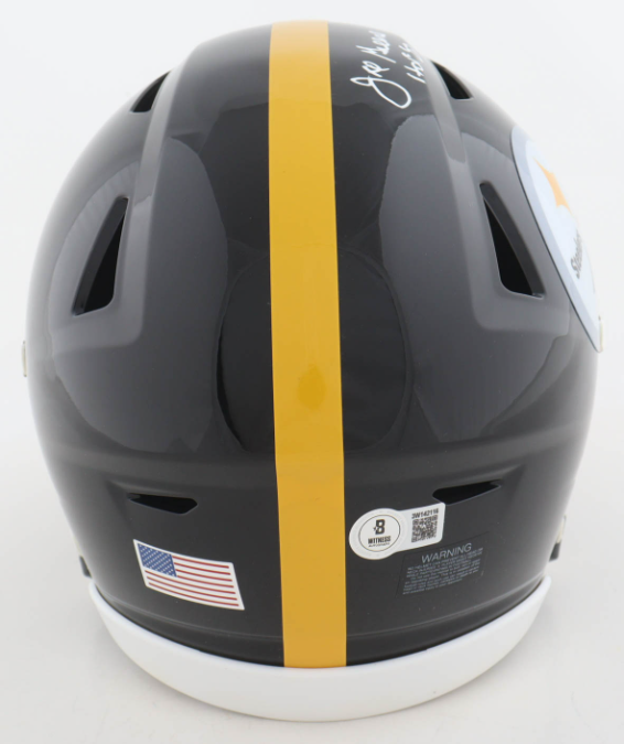 Joe Greene Signed Steelers Mid-Size SpeedFlex Helmet Inscribed "HOF 87" - Beckett