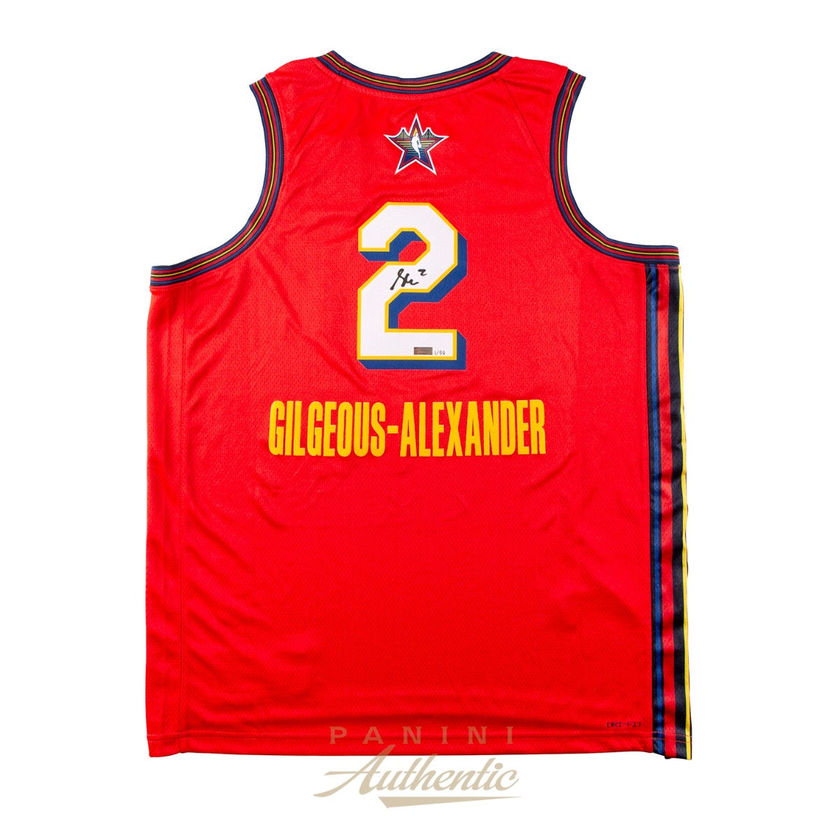 Shai Gilgeous-Alexander Autographed Red Nike 2025 NBA All-Star Game Swingman Jersey LE 50