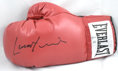 Lennox Lewis Autographed Red Everlast Boxing Glove *Left - Beckett W Hologram