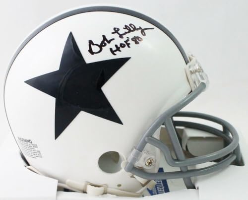 Bob Lilly Autographed Dallas Cowboys 60-63 TB Mini Helmet w/HOF - Beckett W Auth