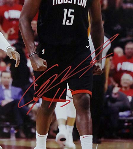Clint Capela Autographed 16x20 Yelling PF Photo- TriStar Auth *Red