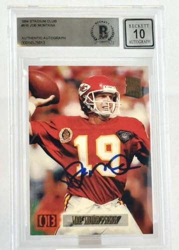 1994 Topps Stadium Club #615 Joe Montana Auto KC Chiefs BGS Autograph 10