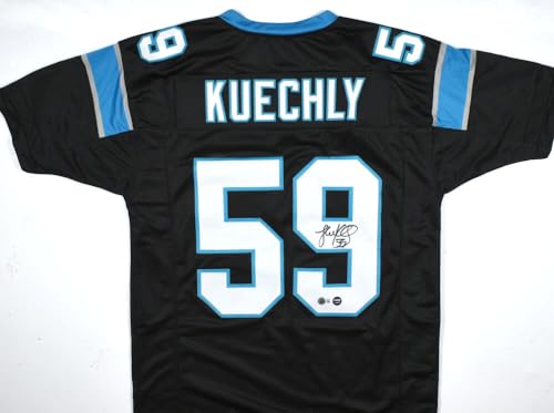 Luke Kuechly Autographed Black Pro Style Jersey-Beckett W Hologram *Black