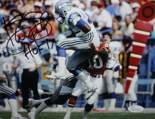 Kenny Easley Autographed Seahawks 8x10 Photo vs Broncos w/ HOF- JSA W Auth *Blac