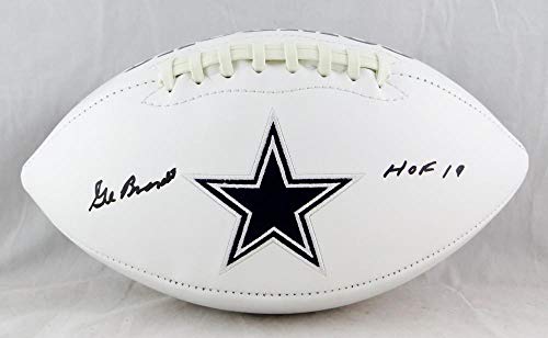 Gil Brandt Autographed Dallas Cowboys Logo Football w/ HOF - Beckett W *Black