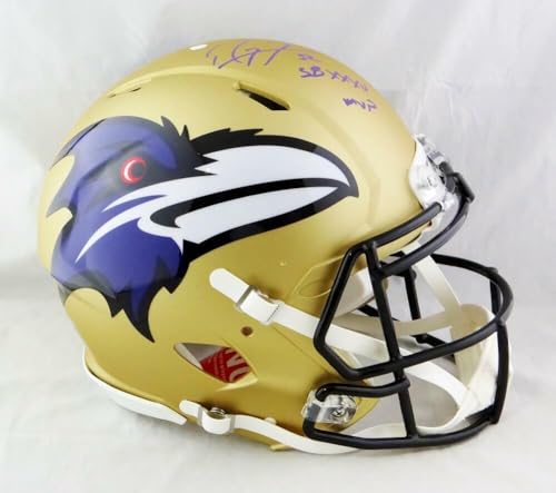 Ray Lewis Signed Ravens F/S Speed AMP Authentic Helmet w/ SB MVP- Beckett W Auth