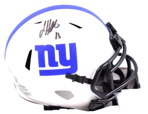 Jalin Hyatt Autographed New York Giants Lunar Speed Mini Helmet - Beckett W Holo