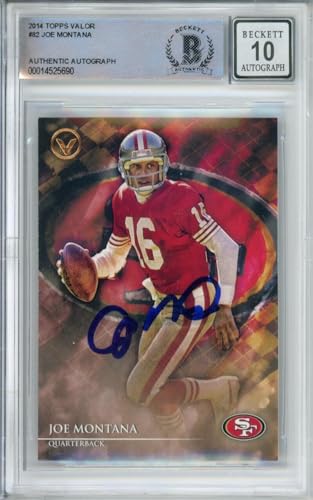 2014 Topps Valor #82 Joe Montana San Francisco 49ers BGS Autograph 10