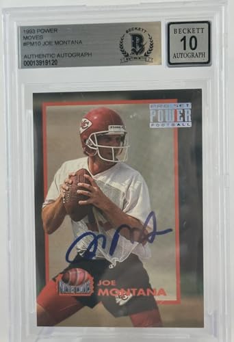 1993 Power Moves #PM10 Joe Montana Auto San Francisco 49ers BGS Autograph 10