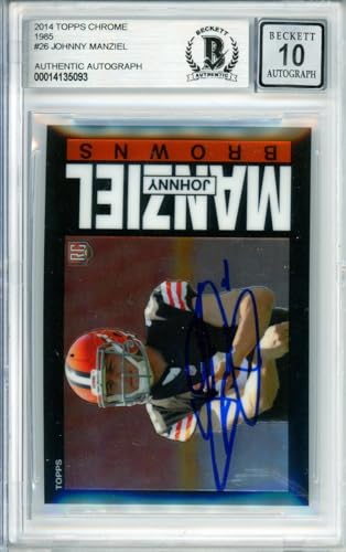 2014 Topps Chrome 1985 #26 Johnny Manziel RC Cleveland Browns BGS Autograph 10