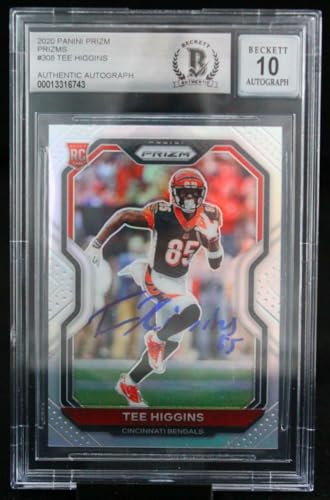 2020 Panini Prizm Silver #308 Tee Higgins Cincinnati Bengals BGS Autograph 10