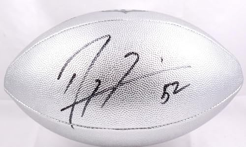 Ray Lewis Autographed Ravens NFL Duke Platinum Replica Football-Beckett W Holo