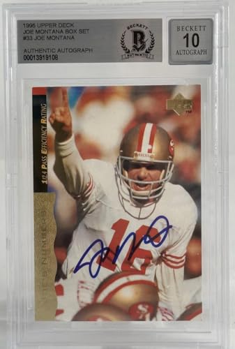 1995 Upper Deck Box Set #33 Joe Montana Auto SF 49ers BGS Autograph 10