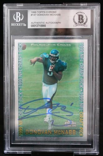 1999 Topps Chrome #147 Donovan McNabb Eagles BGS Autograph 10