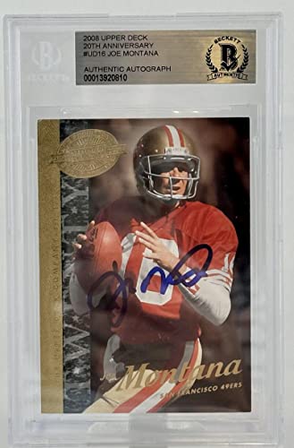 2008 Upper Deck 20th Anniversary #UD16 Joe Montana Auto SF 49ers BGS Auto
