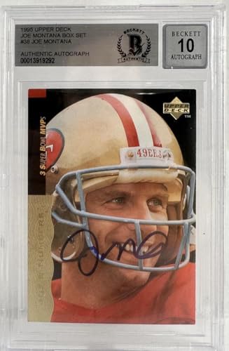 1995 Upper Deck Box Set #38 Joe Montana Auto SF 49ers BGS Autograph 10
