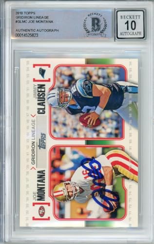 2010 Topps Gridiron Lineage #GLMC Joe Montana San Francisco 49ers BGS Autograph