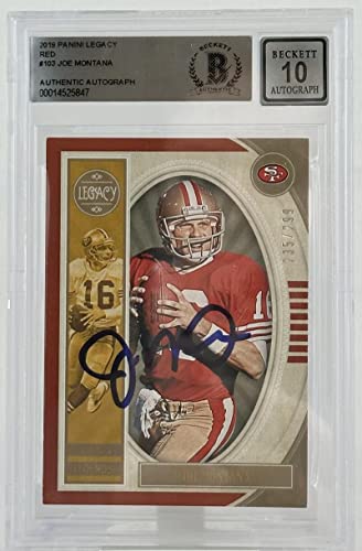 2019 Panini Legacy Red #103 Joe Montana Auto San Francisco 49ers BGS Autograph