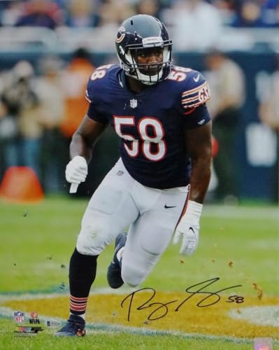 Roquan Smith Signed Bears 16x20 PF Photo Running Right - Beckett Auth *Black