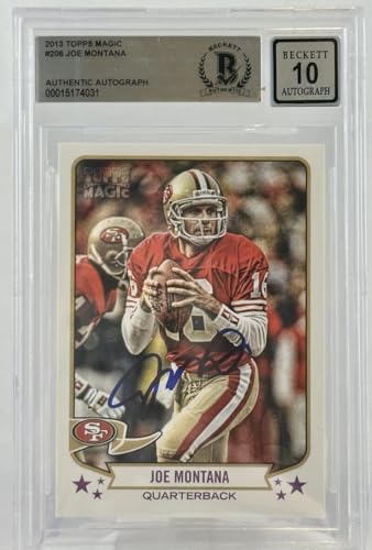 2013 Topps Magic #206 Joe Montana Auto San Francisco 49ers BGS Autograph 10