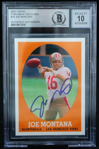 2007 Topps Turn Back the Clock #16 Joe Montana Auto SF 49ers BGS Autograph 10