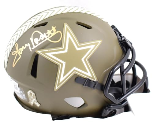 Tony Dorsett Signed Cowboys Salute to Service Speed Mini Helmet-Beckett W Holo