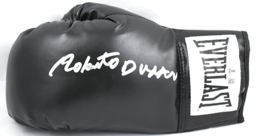 Roberto Duran Autographed Black Everlast Boxing Glove *Left - Beckett W Hologram