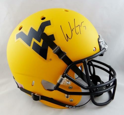 Will Grier Signed West Virginia Full Size Yellow Schutt Helmet - JSA W Auth