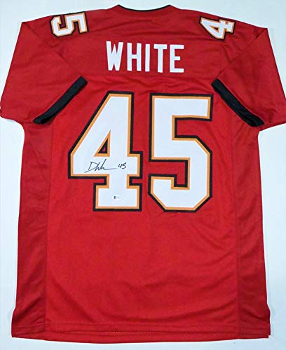 Devin White Autographed Red Pro Style Jersey - Beckett W Auth *4