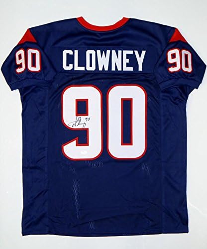 Jadeveon Clowney Autographed Blue Pro Style Jersey- JSA Witnessed Authenticated