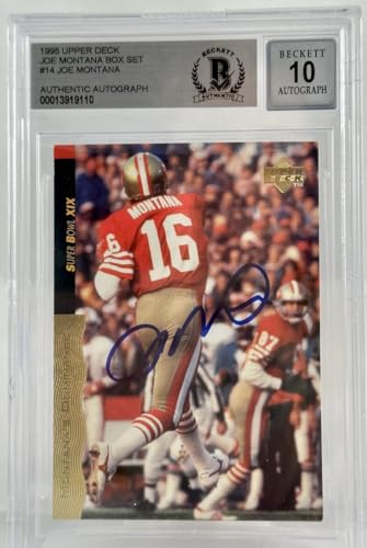 1995 Upper Deck Box Set #14 Joe Montana Auto SF 49ers BGS Autograph 10