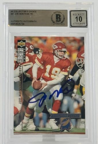 1994 UD Collector's Choice #47 Joe Montana Auto Kansas City Chiefs BGS Autograph