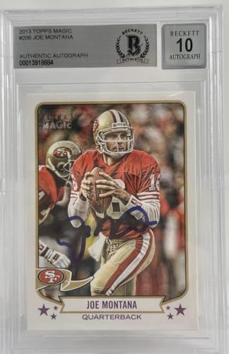 2013 Topps Magic #206 Joe Montana Auto San Francisco 49ers BGS Autograph 10