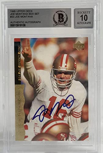 1995 Upper Deck Box Set #33 Joe Montana Auto SF 49ers BGS Autograph 10