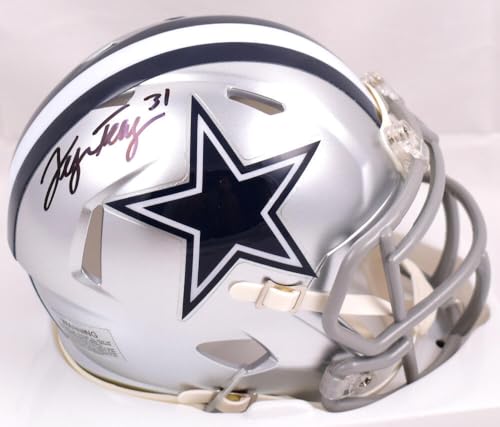 George Teague Autographed Dallas Cowboys Speed Mini Helmet - Prova *Black