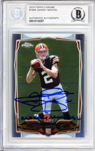 2014 Topps Chrome #169A Johnny Manziel RC Cleveland Browns BGS Autograph 10
