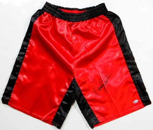 Randy Couture Autographed Red Custom MMA Trunks - Beckett Auth *Black