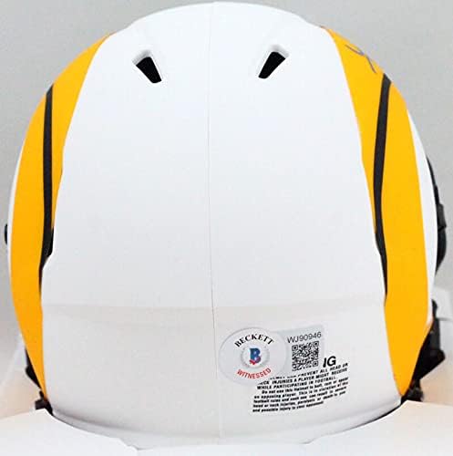 Kurt Warner Autographed St. Louis Rams Lunar Speed Mini Helmet- Beckett W *Blue