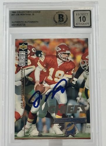 1994 Collector's Choice #47 Trad of Excellence Joe Montana Auto KC BGS Auto 10