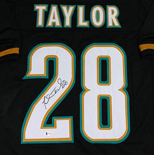Fred Taylor Autographed Black Pro Style Jersey - Beckett W Auth *2