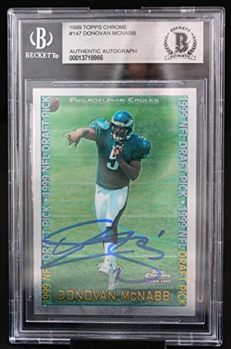1999 Topps Chrome #147 Donovan McNabb Eagles BGS Autograph 10