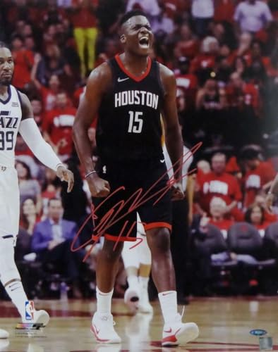 Clint Capela Autographed 16x20 Yelling PF Photo- TriStar Auth *Red