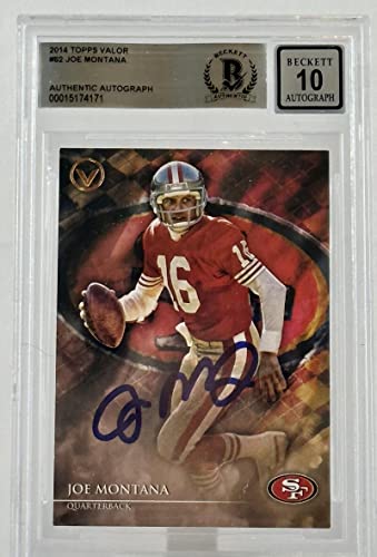 2014 Topps Valor #82 Joe Montana Auto San Francisco 49ers BGS Autograph 10