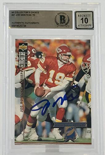 1994 UD Collector's Choice #47 Joe Montana Auto Kansas City Chiefs BGS Autograph