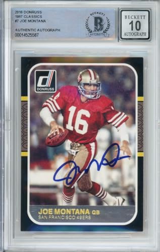 2016 Donruss 1987 Classics #7 Joe Montana BGS Autograph 10