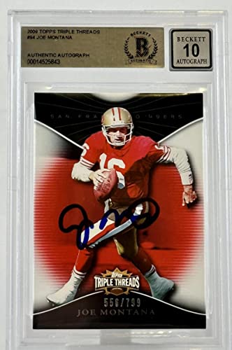 2009 Topps Triple Threads #94 Joe Montana Auto SF 49ers BGS Autograph 10