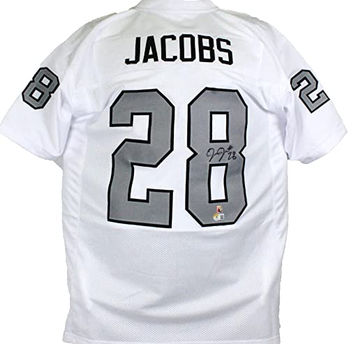 Josh Jacobs Autographed White Color Rush Pro Style Jersey-Beckett W Hologram
