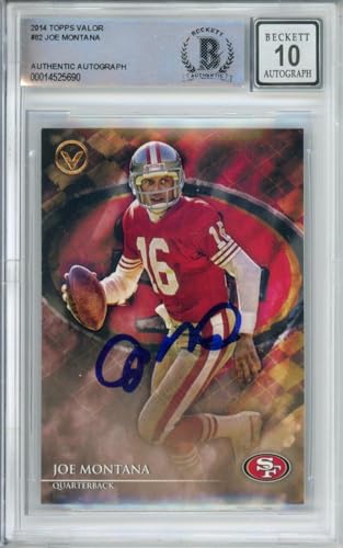 2014 Topps Valor #82 Joe Montana San Francisco 49ers BGS Autograph 10