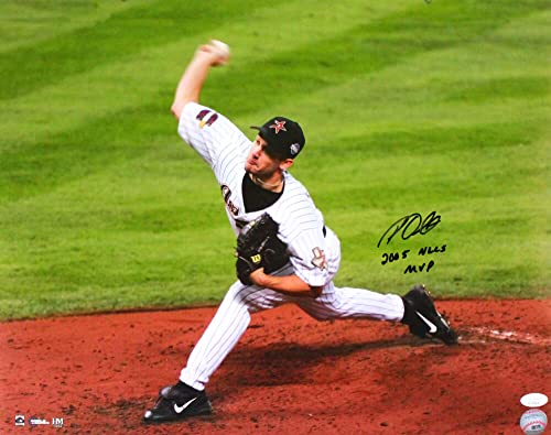 Roy Oswalt Signed Astros 16x20 Pitching HM Photo w/2005 NLCS MVP- JSA W *Black