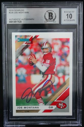 2019 Donruss #226 Joe Montana Auto San Francisco 49ers BGS Autograph 10